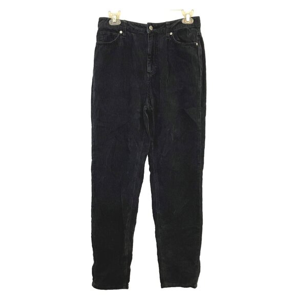 BDG Urban Outfitters Womens Mom Jeans Corduroy High Rise Size 27 Black Dark Gray - Picture 1 of 8